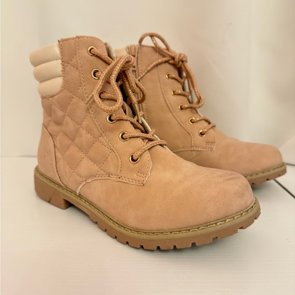 Little Girl Pink Quilted Boots